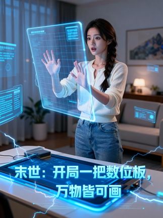 末世开局一把数位板，万物皆可画封面图